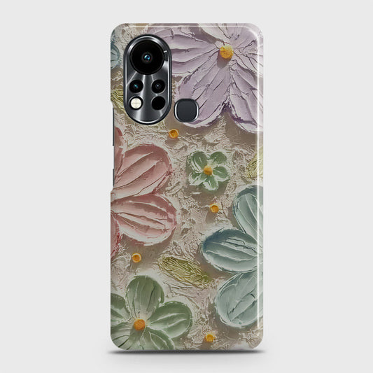 Infinix Hot 11s Cover - Floral Series - Design 15 - Blue & Green - Matte Finish - Snap On Hard Case with LifeTime Colors Guarantee