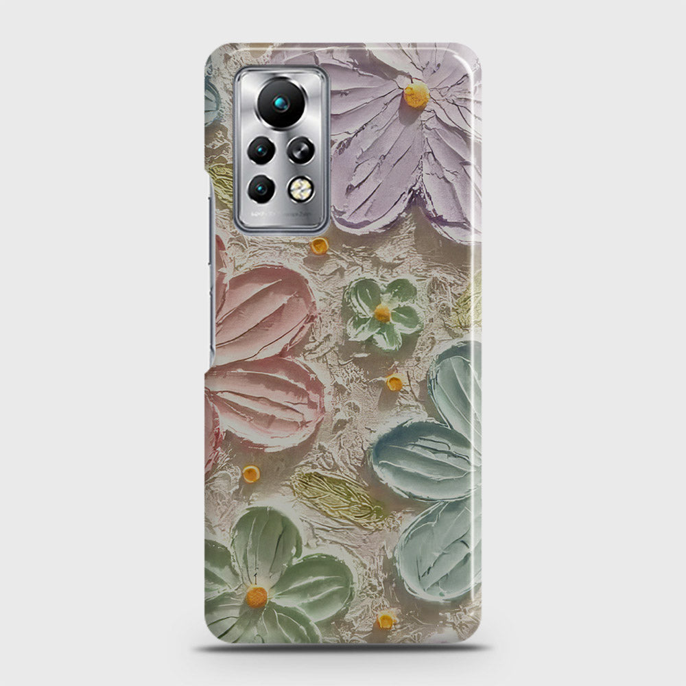 Infinix Note 11 Pro Cover - Floral Series - Design 15 - Blue & Green - Matte Finish - Snap On Hard Case with LifeTime Colors Guarantee