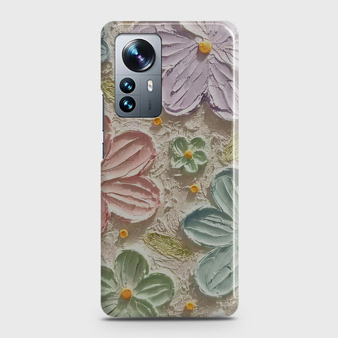 Xiaomi 12 Cover - Floral Series - Design 15 - Blue & Green - Matte Finish - Snap On Hard Case with LifeTime Colors Guarantee