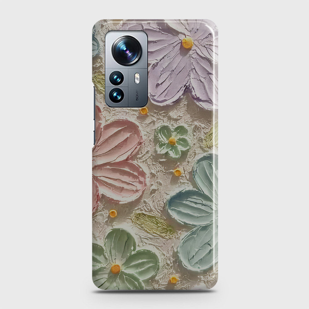 Xiaomi 12x Cover - Floral Series - Design 15 - Blue & Green - Matte Finish - Snap On Hard Case with LifeTime Colors Guarantee