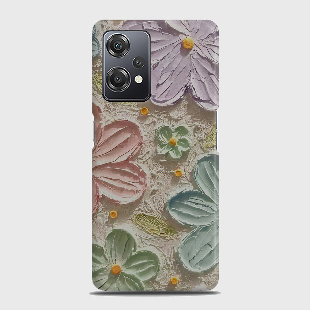 OnePlus Nord CE 2 Lite 5G Cover - Floral Series - Design 15 - Blue & Green - Matte Finish - Snap On Hard Case with LifeTime Colors Guarantee