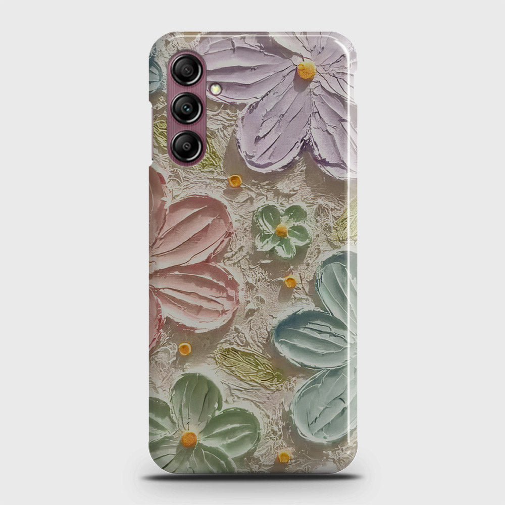 Samsung Galaxy A14 5G Cover - Floral Series - Design 15- Blue & Green - Matte Finish - Snap On Hard Case with LifeTime Colors Guarantee