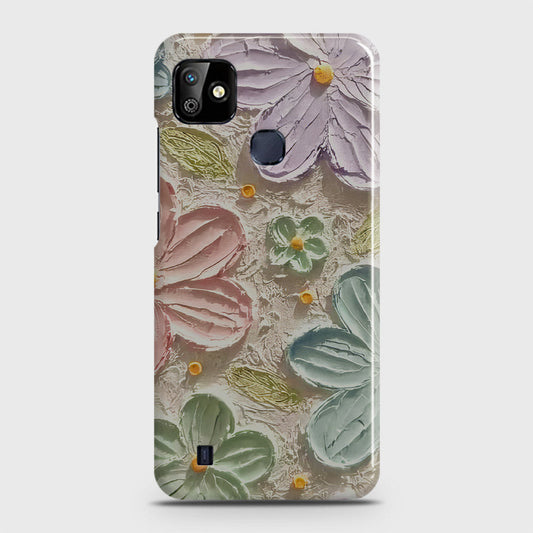 Infinix Smart HD 2021 Cover - Floral Series - Design 15 - Blue & Green - Matte Finish - Snap On Hard Case with LifeTime Colors Guarantee