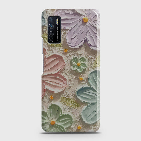 Infinix Note 7 Lite Cover - Floral Series - Design 15 - Blue & Green - Matte Finish - Snap On Hard Case with LifeTime Colors Guarantee