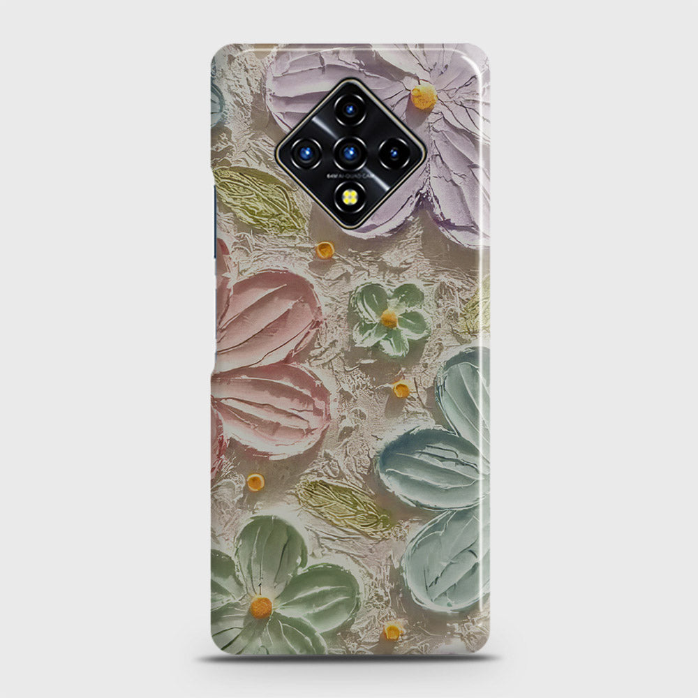 Infinix Zero 8 Cover - Floral Series - Design 15 - Blue & Green - Matte Finish - Snap On Hard Case with LifeTime Colors Guarantee (Fast Delivery)