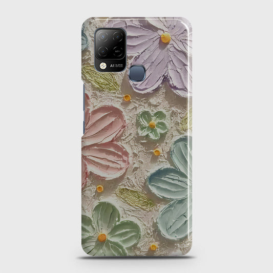 Infinix Hot 10s Cover - Floral Series - Design 15 - Blue & Green - Matte Finish - Snap On Hard Case with LifeTime Colors Guarantee