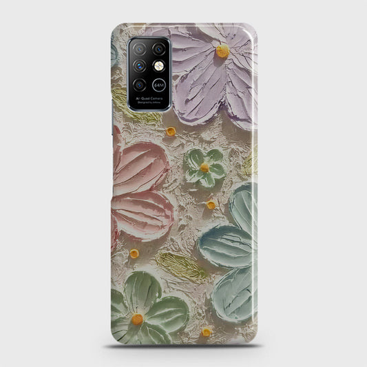 Infinix Note 8 Cover - Floral Series - Design 15 - Blue & Green - Matte Finish - Snap On Hard Case with LifeTime Colors Guarantee