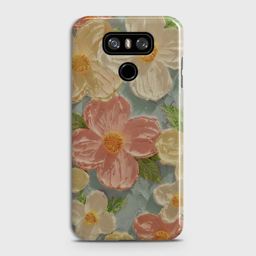 LG G6 Cover - Floral Series  - Design 16 - Cyan & Pink - Matte Finish - Snap On Hard Case with LifeTime Colors Guarantee