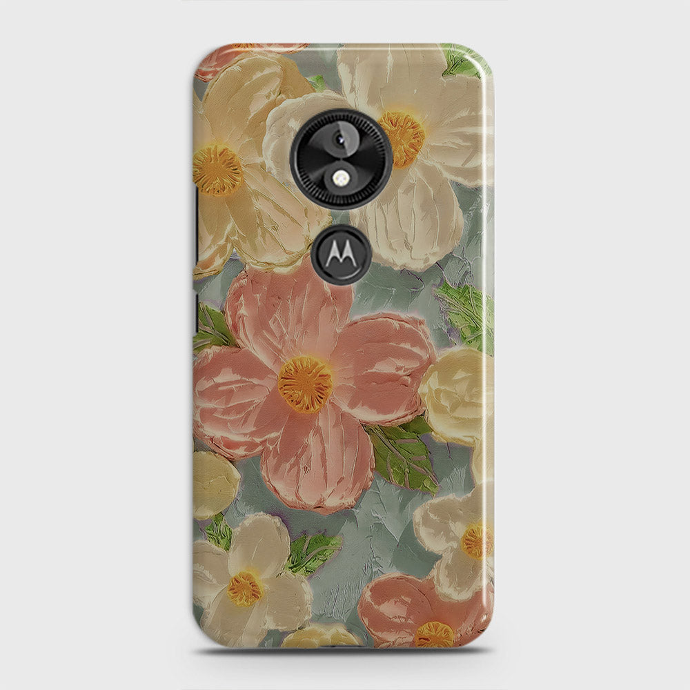 Motorola Moto E5 / G6 Play Cover - Floral Series - Design 16 - Cyan & Pink - Matte Finish - Snap On Hard Case with LifeTime Colors Guarantee