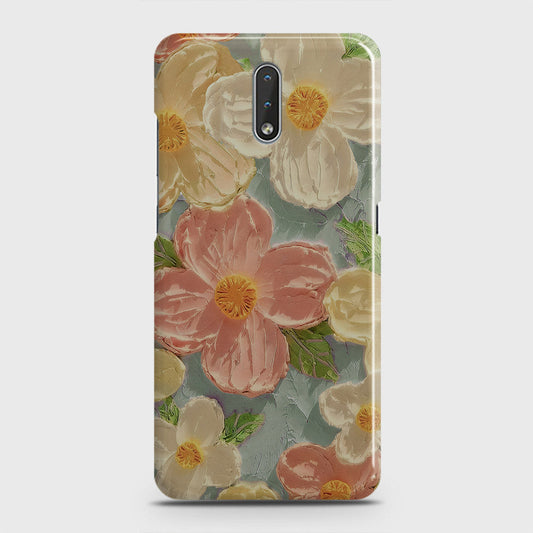 Nokia 2.3 Cover - Floral Series - Design 16 - Blue & Pink - Matte Finish - Snap On Hard Case with LifeTime Colors Guarantee