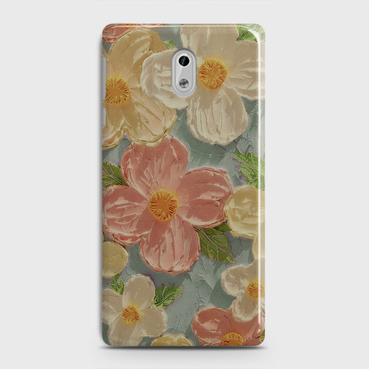 Nokia 3 Cover - Floral Series - Design 16 - Cyan & Pink - Matte Finish - Snap On Hard Case with LifeTime Colors Guarantee