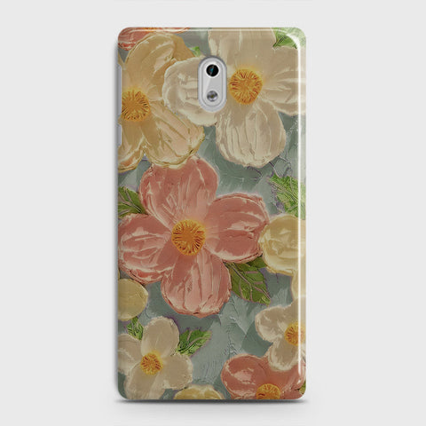 Nokia 3 Cover - Floral Series - Design 16 - Cyan & Pink - Matte Finish - Snap On Hard Case with LifeTime Colors Guarantee