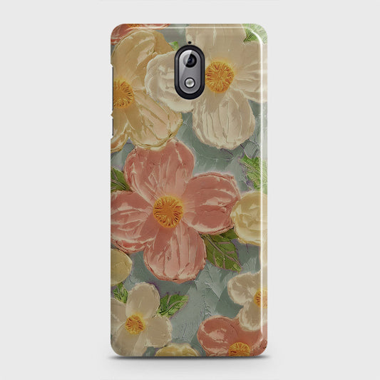 Nokia 3.1 Cover - Floral Series - Design 16 - Cyan & Pink - Matte Finish - Snap On Hard Case with LifeTime Colors Guarantee