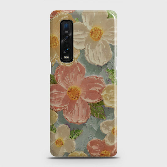 Oppo Find X2 Pro Cover - Floral Series - Design 16 - Cyan & Pink - Matte Finish - Snap On Hard Case with LifeTime Colors Guarantee