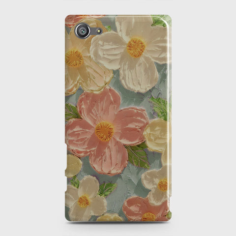 Sony Xperia Z5 Compact / Z5 Mini Cover - Floral Series - Design 16 - Cyan & Pink - Matte Finish - Snap On Hard Case with LifeTime Colors Guarantee