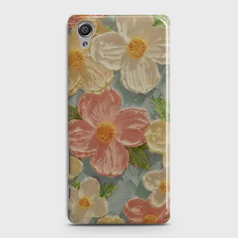 Sony Xperia XA Cover - Floral Series - Design 16 - Cyan & Pink - Matte Finish - Snap On Hard Case with LifeTime Colors Guarantee