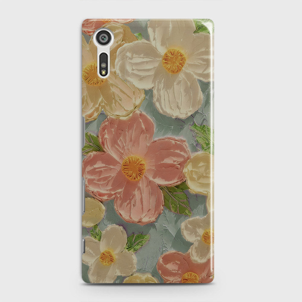 Sony Xperia XZ / XZs Cover - Floral Series - Design 16 - Cyan & Pink - Matte Finish - Snap On Hard Case with LifeTime Colors Guarantee