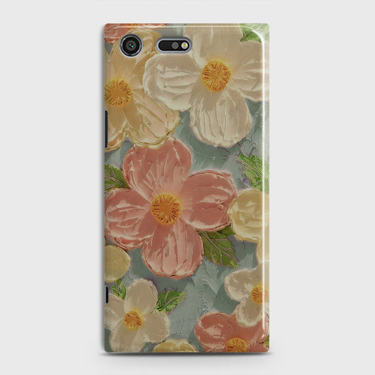 Sony Xperia XZ Premium Cover - Floral Series - Design 16 - Cyan & Pink - Matte Finish - Snap On Hard Case with LifeTime Colors Guarantee