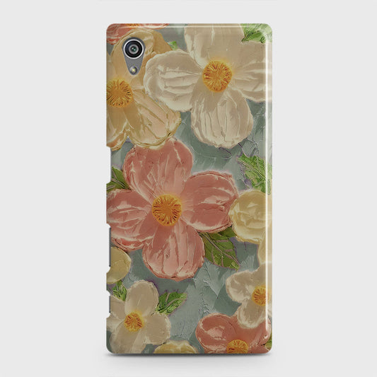 Sony Xperia Z5 Cover - Floral Series - Design 16 - Cyan & Pink - Matte Finish - Snap On Hard Case with LifeTime Colors Guarantee