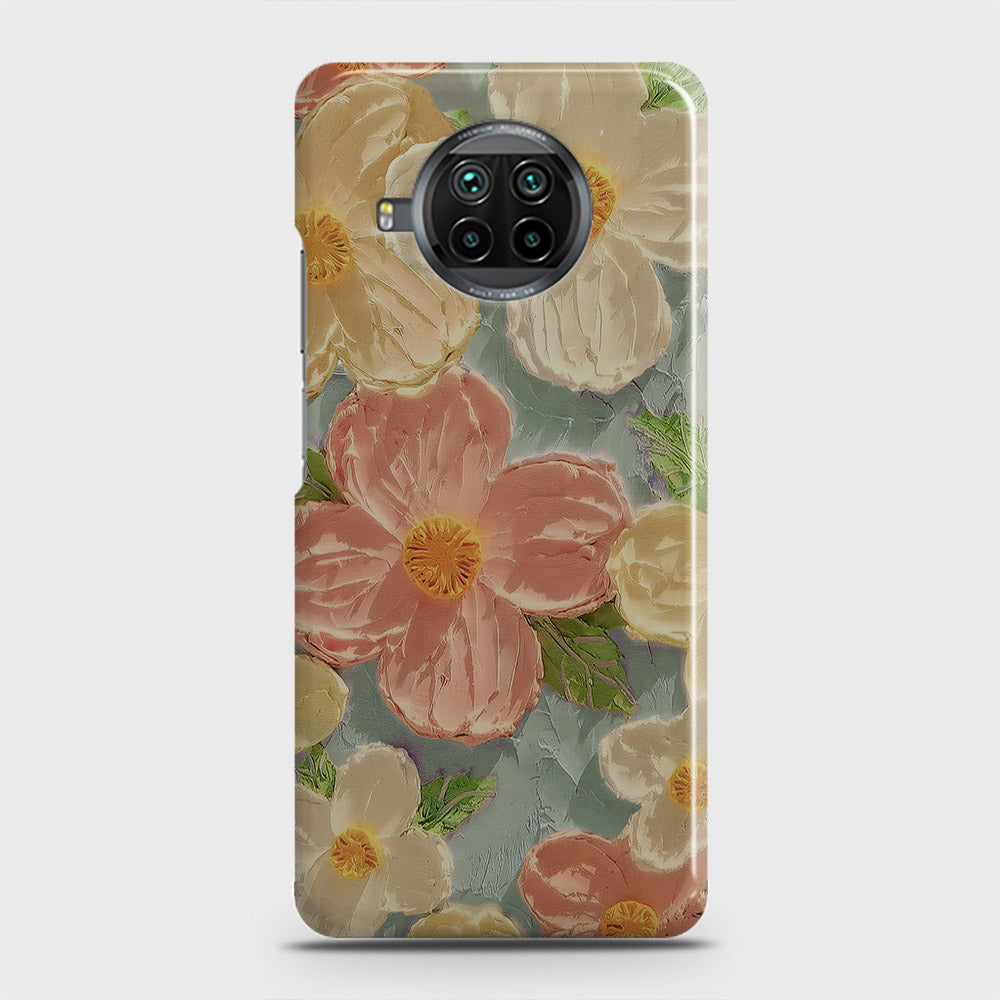 Xiaomi Mi 10T Lite Cover - Floral Series - Design 16 - Cyan & Pink - Matte Finish - Snap On Hard Case with LifeTime Colors Guarantee