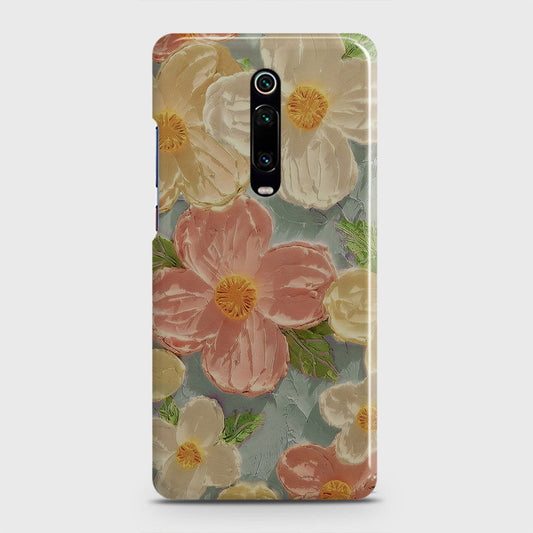 Xiaomi Redmi K20 Cover - Floral Series - Design 16 - Cyan & Pink - Matte Finish - Snap On Hard Case with LifeTime Colors Guarantee