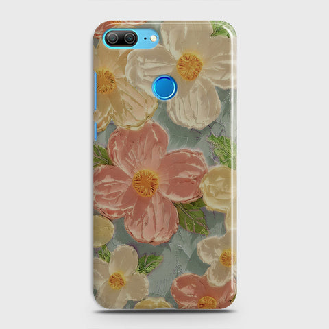 Huawei Honor 10 Cover - Floral Series - Design 16 - Cyan & Pink - Matte Finish - Snap On Hard Case with LifeTime Colors Guarantee