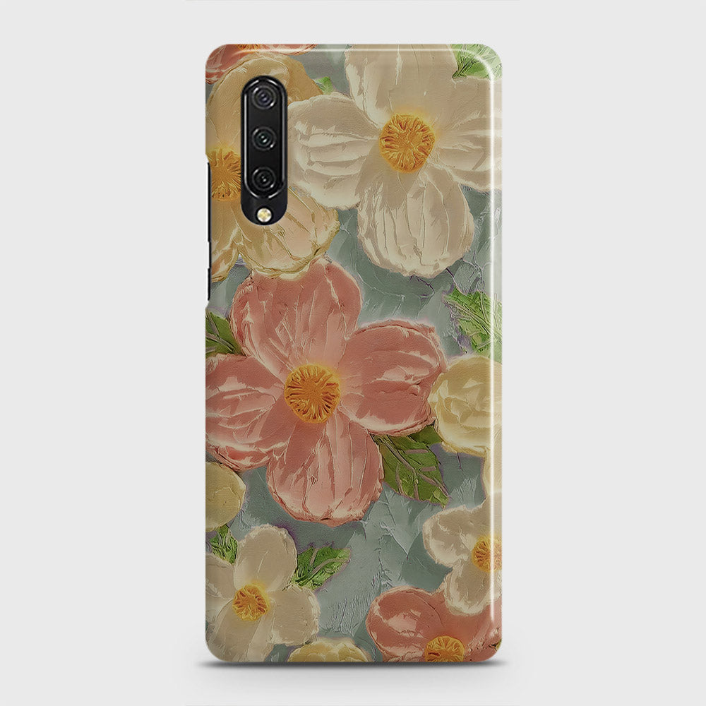 Huawei Y9s Cover - Floral Series - Design 16 - Cyan & Pink - Matte Finish - Snap On Hard Case with LifeTime Colors Guarantee