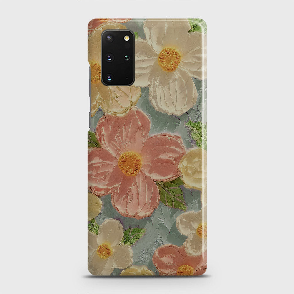 Samsung Galaxy S20 Plus Cover - Floral Series - Design 16 - Cyan & Pink - Matte Finish - Snap On Hard Case with LifeTime Colors Guarantee