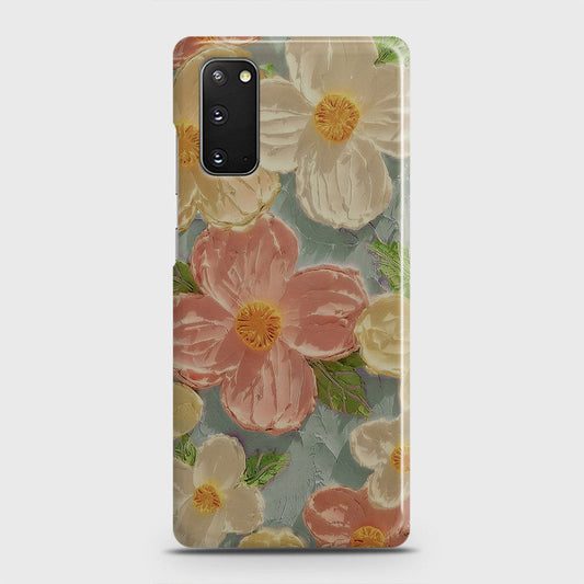 Samsung Galaxy S20 Cover - Floral Series - Design 16 - Cyan & Pink - Matte Finish - Snap On Hard Case with LifeTime Colors Guarantee