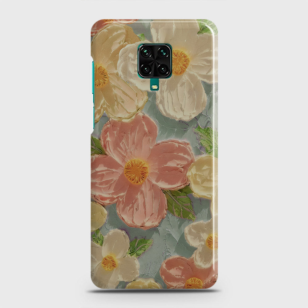 Xiaomi Redmi Note 9 Pro Cover - Floral Series - Design 16 - Cyan & Pink - Matte Finish - Snap On Hard Case with LifeTime Colors Guarantee