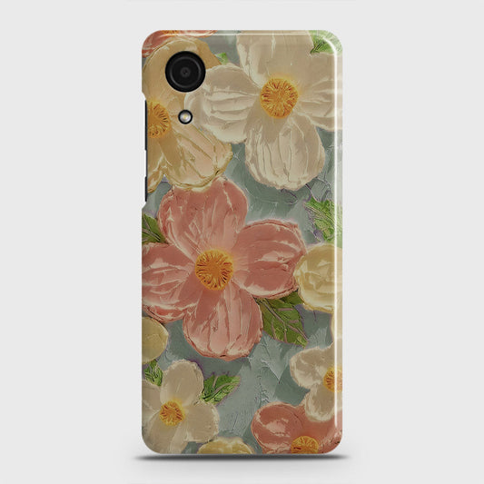 Samsung Galaxy A03 Core Cover - Floral Series - Design 16 - Cyan & Pink - Matte Finish - Snap On Hard Case with LifeTime Colors Guarantee