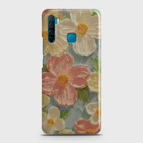 Infinix S5 - Floral Series - Design 16 - Cyan & Pink - Matte Finish - Snap On Hard Case with LifeTime Colors Guarantee