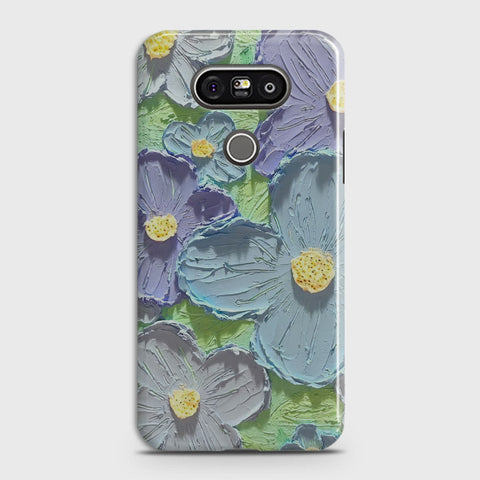 LG G5 Cover - Floral Series  - Design 1 - Purple & Aqua - Matte Finish - Snap On Hard Case with LifeTime Colors Guarantee