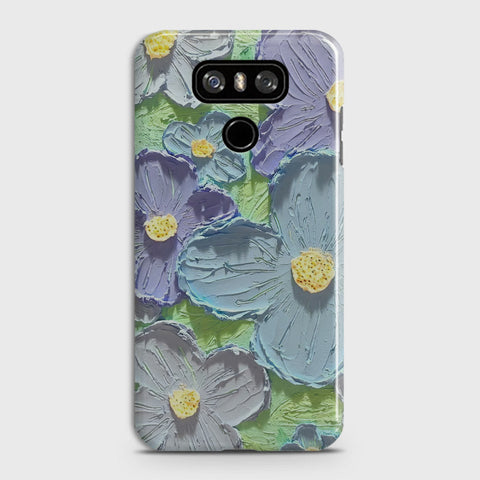 LG G6 Cover - Floral Series  - Design 1 - Purple & Aqua - Matte Finish - Snap On Hard Case with LifeTime Colors Guarantee