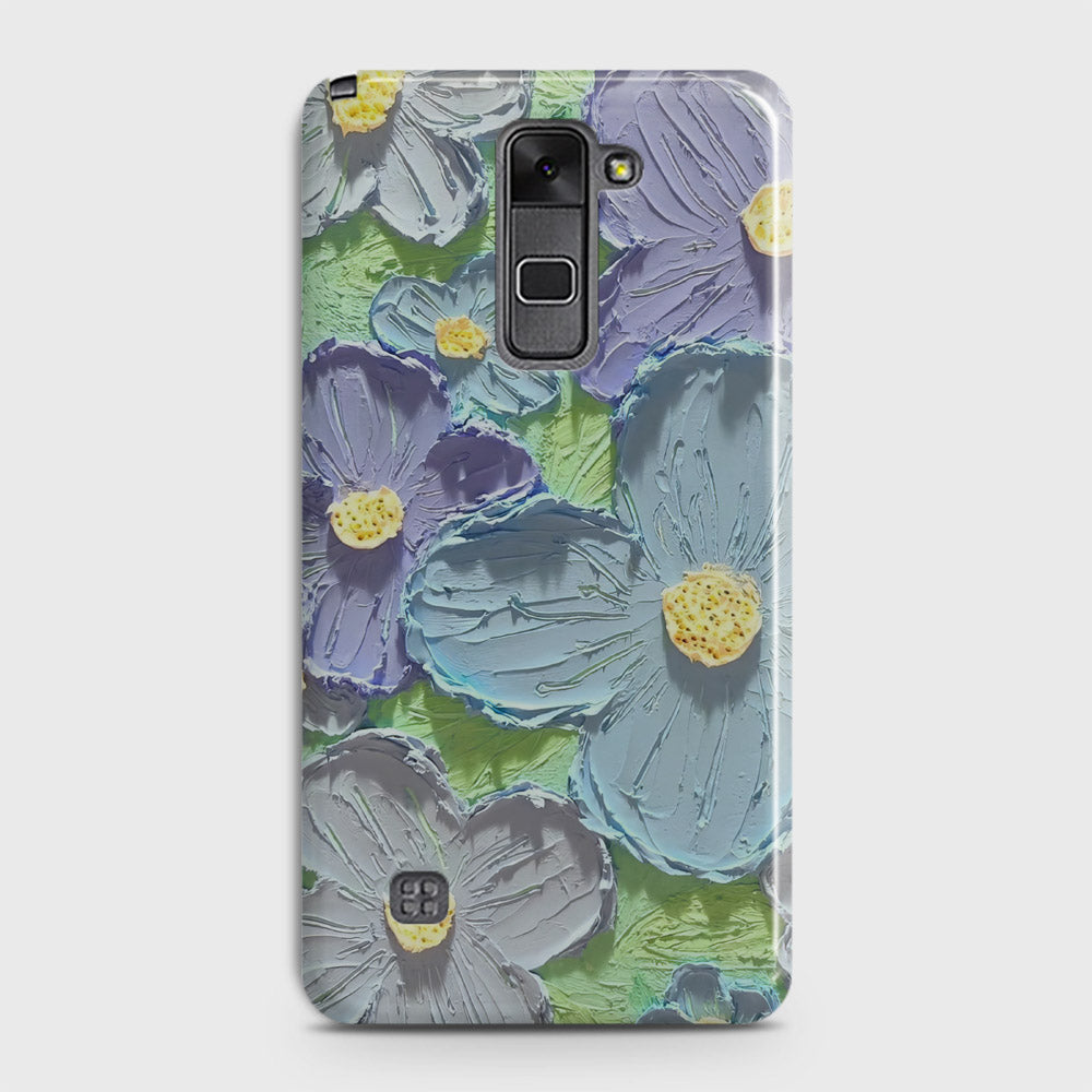 LG Stylus 2 / Stylus 2 Plus / Stylo 2 / Stylo 2 Plus Cover - Floral Series  - Design 1 - Purple & Aqua - Matte Finish - Snap On Hard Case with LifeTime Colors Guarantee