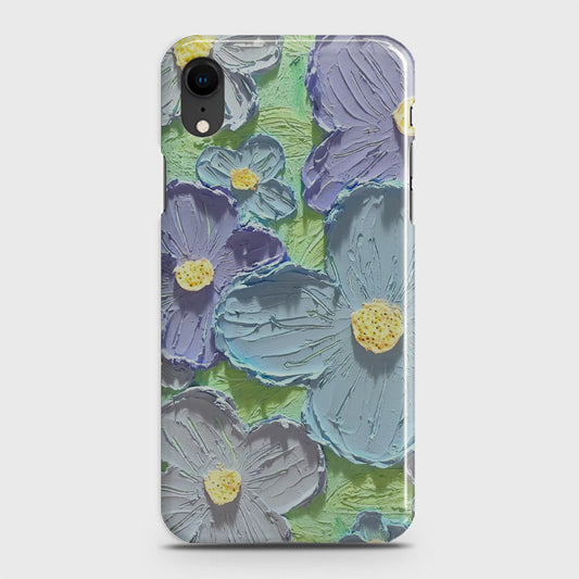 iPhone XR Cover - Floral Series - Design 1 - Purple & Aqua - Matte Finish - Snap On Hard Case with LifeTime Colors Guarantee (Fast Delivery)