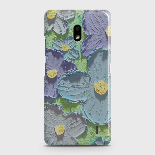 Nokia 2.2 Cover - Floral Series - Design 1 - Purple & Aqua - Matte Finish - Snap On Hard Case with LifeTime Colors Guarantee