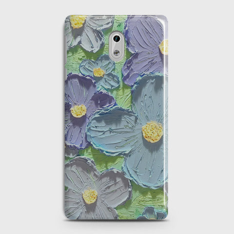 Nokia 3 Cover - Floral Series - Design 1 - Purple & Aqua - Matte Finish - Snap On Hard Case with LifeTime Colors Guarantee