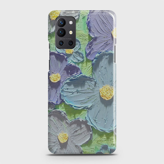 OnePlus 9R  Cover - Floral Series - Design 1 - Purple & Aqua - Matte Finish - Snap On Hard Case with LifeTime Colors Guarantee