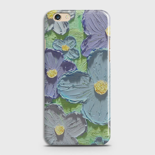 Oppo F3 Cover - Floral Series - Design 1 - Purple & Aqua - Matte Finish - Snap On Hard Case with LifeTime Colors Guarantee