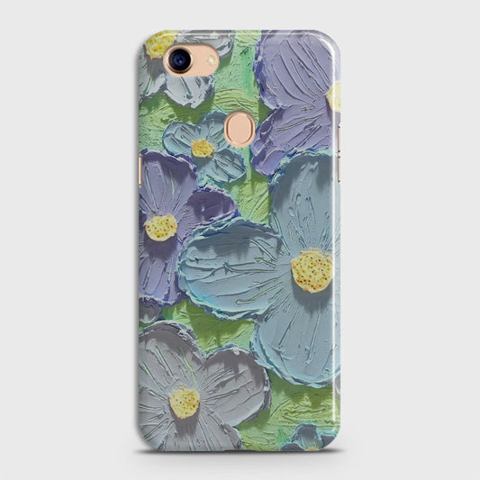 Oppo F5 / F5 Youth Cover - Floral Series - Design 1 - Purple & Aqua - Matte Finish - Snap On Hard Case with LifeTime Colors Guarantee