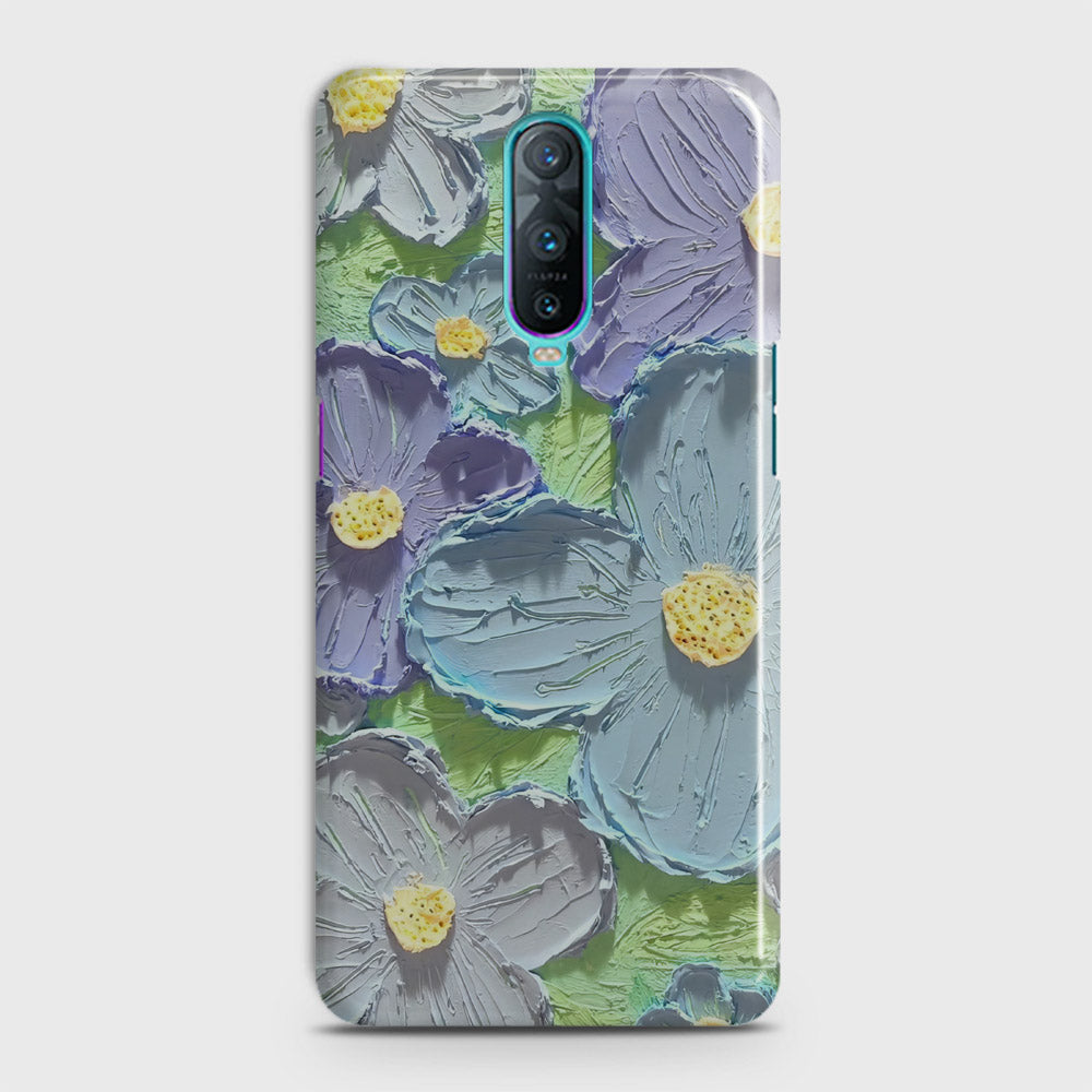 Oppo R17 Pro Cover - Floral Series - Design 1 - Purple & Aqua - Matte Finish - Snap On Hard Case with LifeTime Colors Guarantee