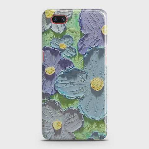 Realme C2 with out flash Forest hole Cover - Floral Series - Design 1 - Purple & Aqua - Matte Finish - Snap On Hard Case with LifeTime Colors Guarantee