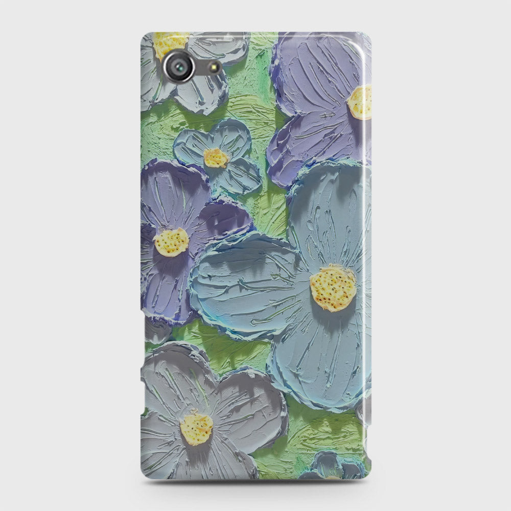 Sony Xperia Z5 Compact / Z5 Mini Cover - Floral Series - Design 1 - Purple & Aqua - Matte Finish - Snap On Hard Case with LifeTime Colors Guarantee