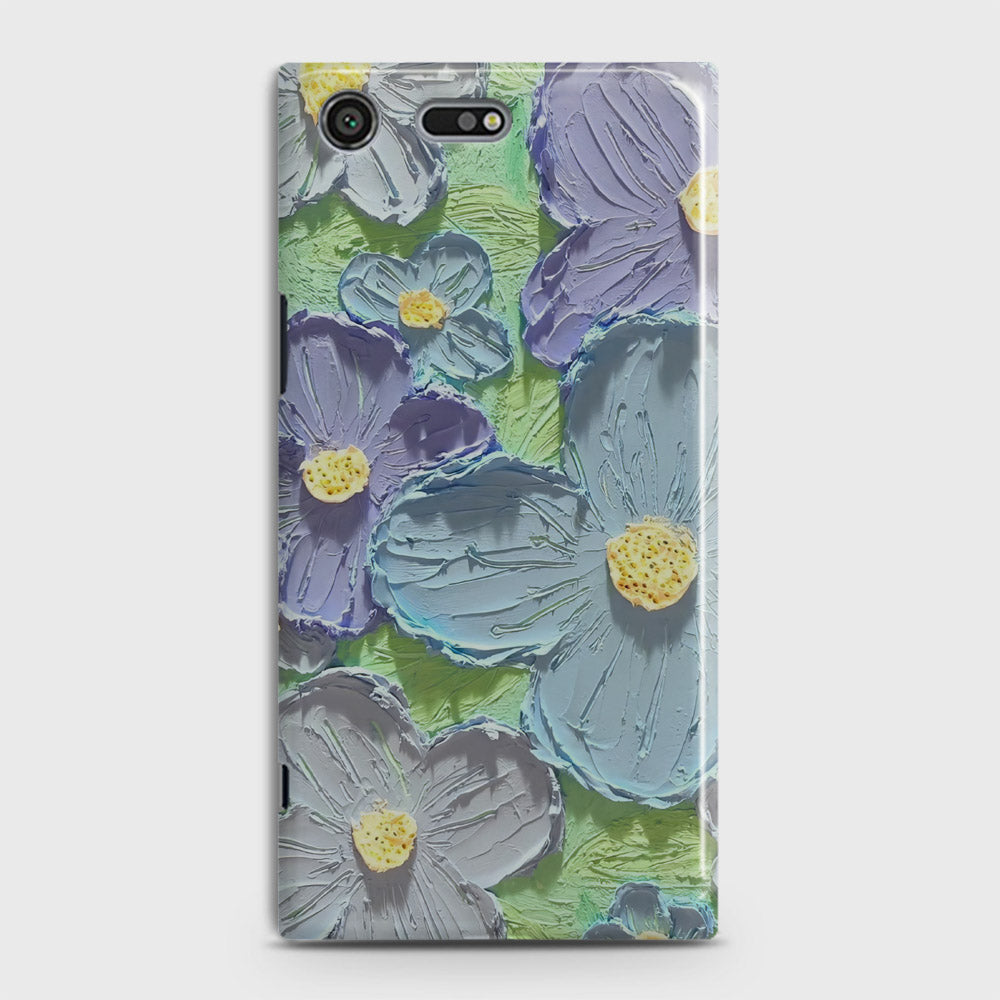 Sony Xperia XZ Premium Cover - Floral Series - Design 1 - Purple & Aqua - Matte Finish - Snap On Hard Case with LifeTime Colors Guarantee