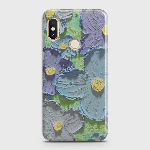 Xiaomi Mi 8 Cover - Floral Series - Design 1 - Purple & Aqua - Matte Finish - Snap On Hard Case with LifeTime Colors Guarantee