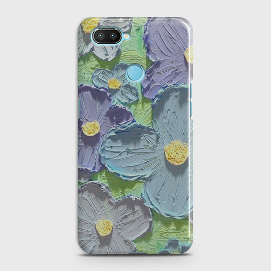 Xiaomi Mi 8 Lite Cover - Floral Series - Design 1 - Purple & Aqua - Matte Finish - Snap On Hard Case with LifeTime Colors Guarantee