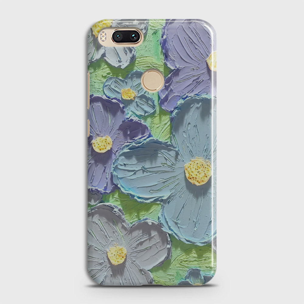 Xiaomi Mi A1 Cover - Floral Series - Design 1 - Purple & Aqua - Matte Finish - Snap On Hard Case with LifeTime Colors Guarantee