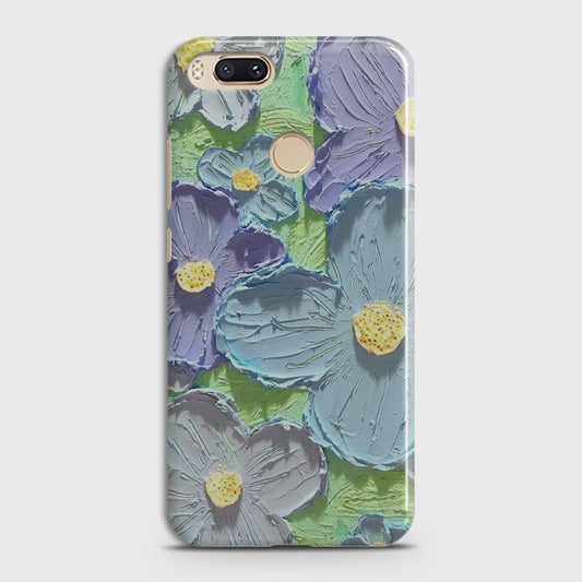 Xiaomi Mi A1 Cover - Floral Series - Design 1 - Purple & Aqua - Matte Finish - Snap On Hard Case with LifeTime Colors Guarantee