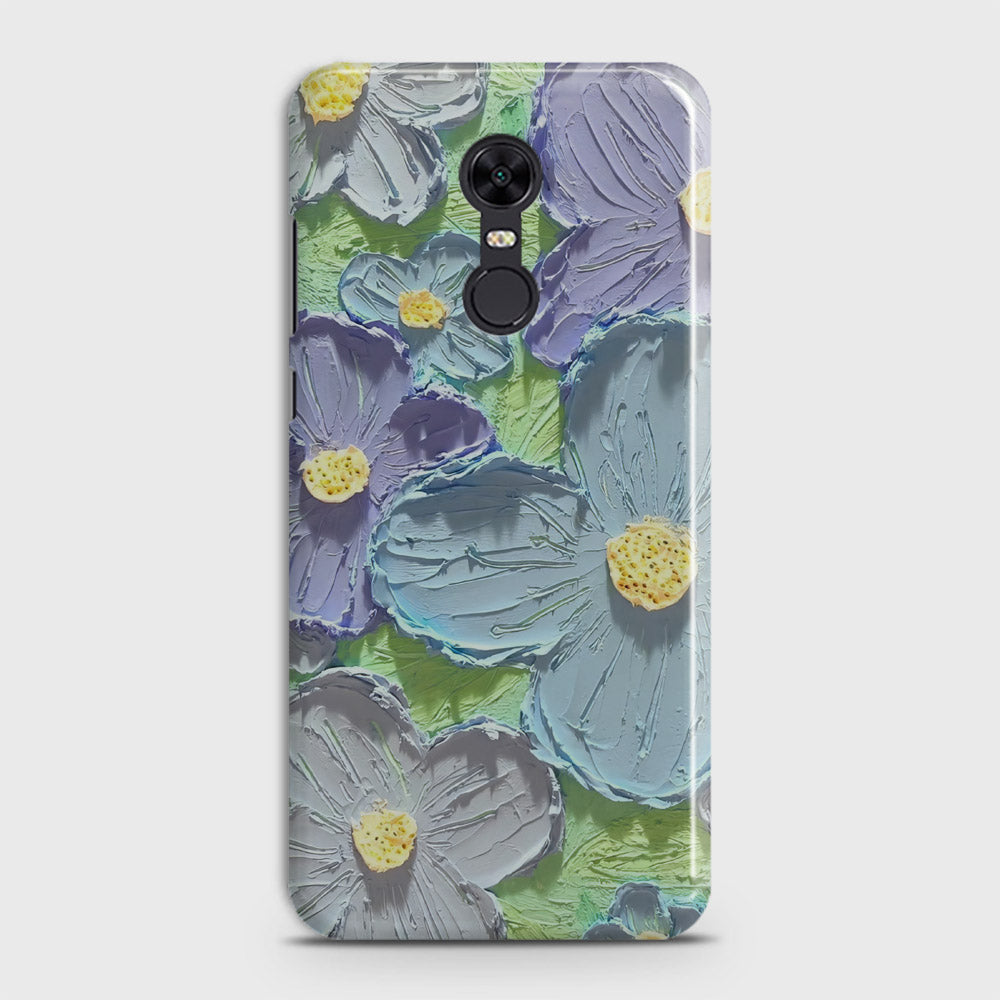 Xiaomi Redmi 5  Cover - Floral Series - Design 1 - Purple & Aqua - Matte Finish - Snap On Hard Case with LifeTime Colors Guarantee